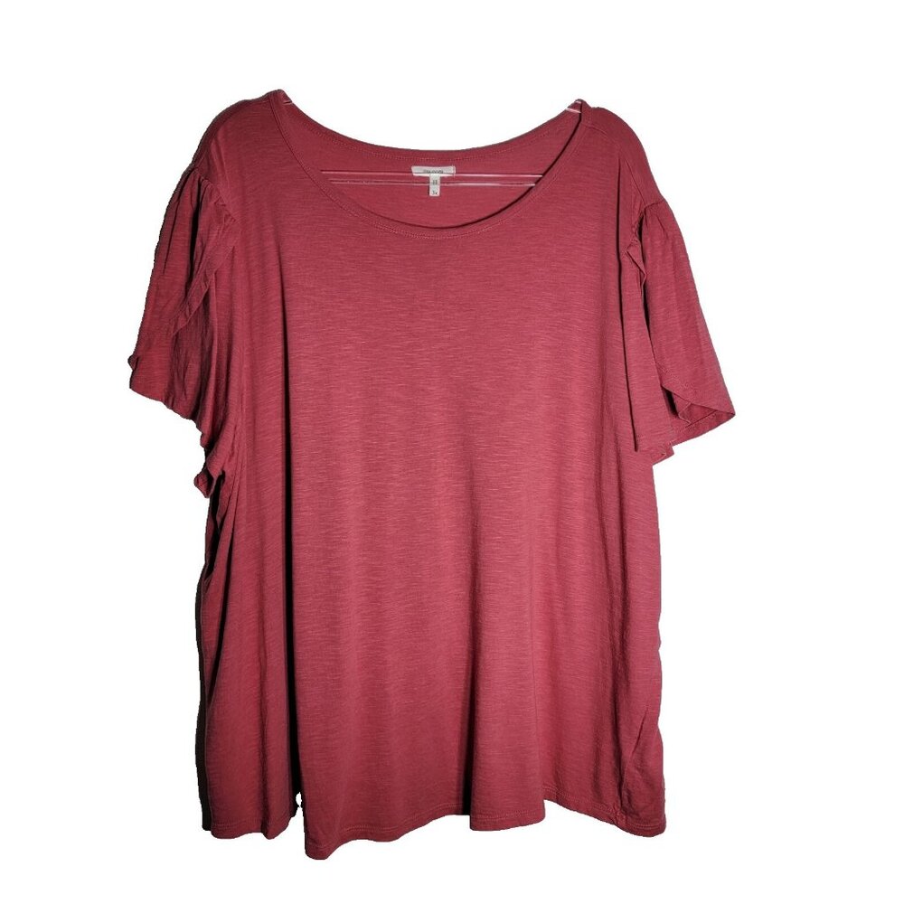 Maurices Flutter Sleeve Top Plus Size 3x Cotton M… - image 1